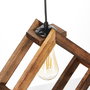 Opviq Square Antiquation Lámpara de Araña de Madera Marrón